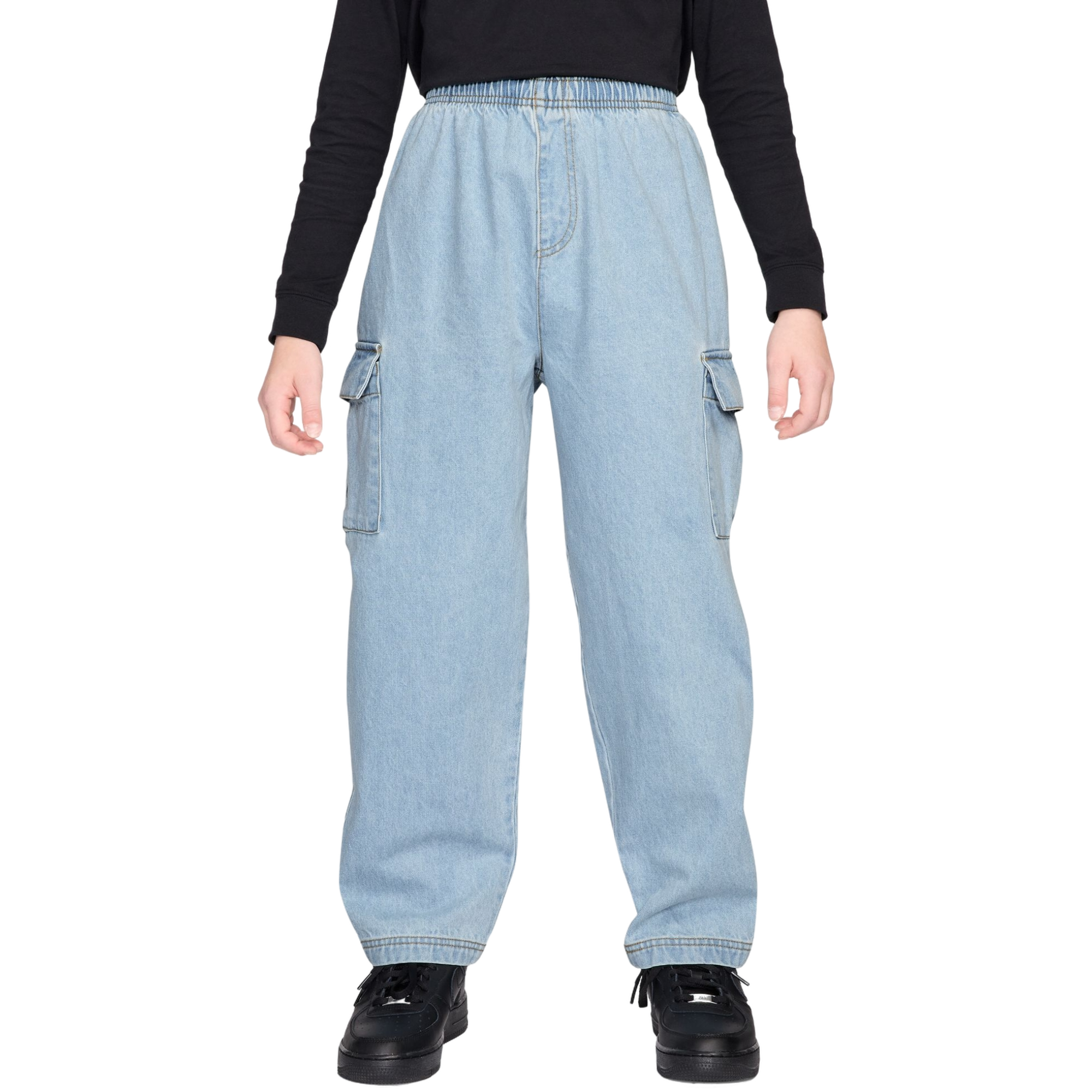 Nike Sportswear Collection Denim Cargo Big Kids' Light Blue Pants